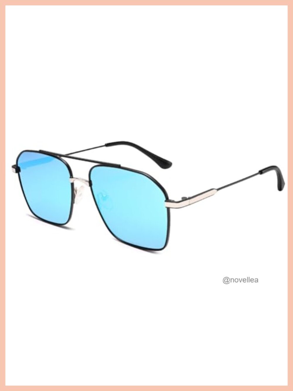 Oversized Square Aviator Sunglasses Polarized UV400 Metal Frame Unisex